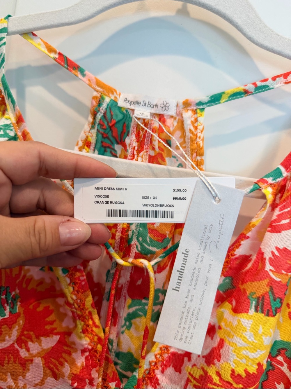 Poupette St. Barth Orange, Yellow & Green Floral Mini Dress - Picture 7 of 8